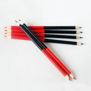 Kualitas Tinggi Merah dan Biru Double Pensil Warna
