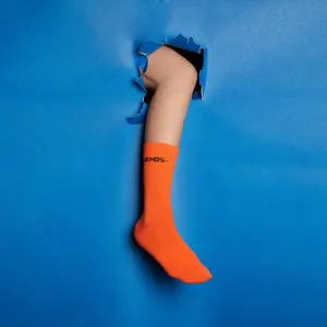 Chaussettes en coton pour hommes et femmes, tube avec logo à personnaliser,