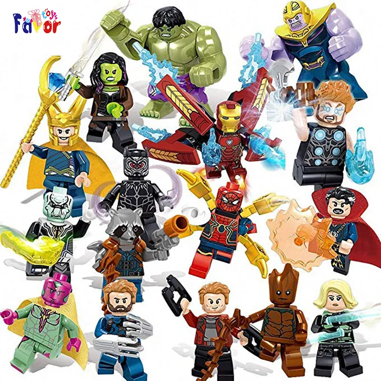 Super Heroes Mini Figures Building Blocks Set, Super Heroes Mini Figures Set With Accessories