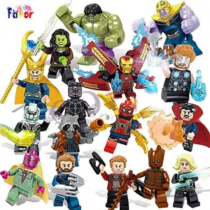 Mini conjunto de blocos de construção, super heróis, mini figuras de super heróis, conjunto com acessórios