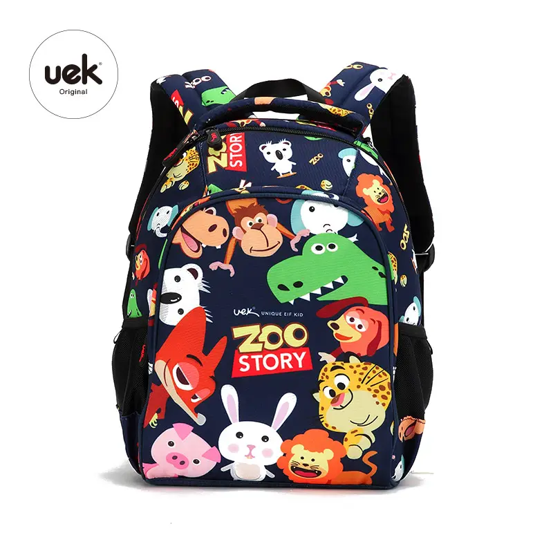 Uek Kids Big Capacity Cartoon Zoo School Backpack For Child
