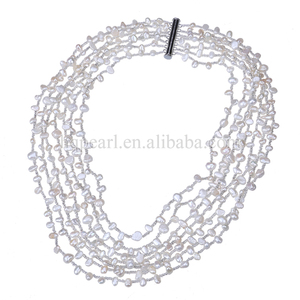 Collar <span class=keywords><strong>de</strong></span> joyería <span class=keywords><strong>de</strong></span> perlas para novia, indio - Product Image 2