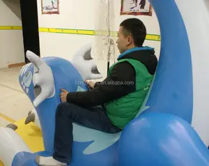 Inflatable Trắng Và Blue Dragon Bán Hot
