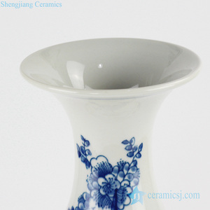 Rzjp02 cổ điển Châu Á màu xanh và trắng chim và Hoa Sứ mùa xuân chai - Product Image 4