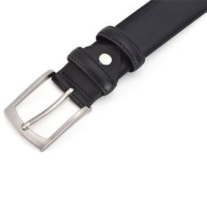 Sabuk Formal Kulit Asli untuk Pria, Ikat Pinggang Bisnis Klasik Full Grain dengan Gesper Tunggal untuk Pria - Product Image 4