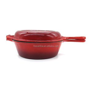 Plat combiné en métal émaillé en fonte 2-en-1 ultime pour une utilisation polyvalente dans la cuisine - Product Image 1