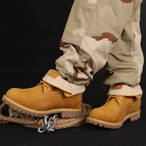 Venta al por mayor hombre Boot Classic de cuero nobuck amarilla y tela de arranque botas de acero bota de trabajo - Product Image 3