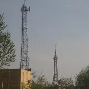 GSM 天线电信 BTS 镀锌锥形格子钢塔