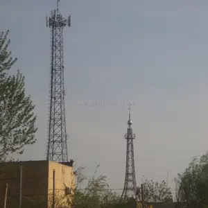 Antena GSM Telecom BTS Galvanis Meruncing Lattice Menara Baja