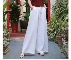 <span class=keywords><strong>Pantaloni</strong></span> Lunghi e Larghi in <span class=keywords><strong>Lino</strong></span> per <span class=keywords><strong>Donna</strong></span>, Produttore di Abbigliamento Femminile - Product Image 2