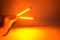 Feux arrière de moto 2x10cm, feu stop, clignotant, lumière LED flexible SMD pour moto, voiture, vélo