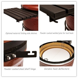 24 " de cerámica Kamado <span class=keywords><strong>barbacoa</strong></span> de <span class=keywords><strong>carbón</strong></span> de <span class=keywords><strong>barbacoa</strong></span> parrillas recortar con con <span class=keywords><strong>ruedas</strong></span> para interior y exterior de cocina - Product Image 5