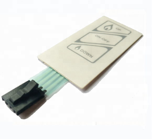 Пользовательское управление, графический переключатель верхнего слоя, металлический купол, плоский, 3 кнопки цепи, хвост, электронная клавиатура, мембранный переключатель