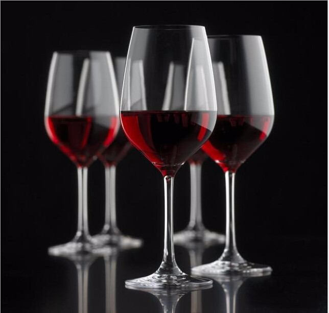 Wholesale Custom 15oz clear glass goblet lead-free crystal red wine glass