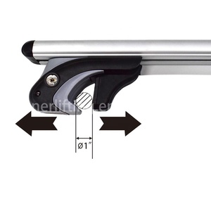 Support de toit en aluminium pour voiture, 50-54 ", barre croisée, porte-bagages - Product Image 4