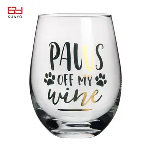 Verres à <span class=keywords><strong>vin</strong></span> gobelet transparent sans pied <span class=keywords><strong>pas</strong></span> <span class=keywords><strong>cher</strong></span> faits à la main avec nouveau logo personnalisé <span class=keywords><strong>verre</strong></span> à <span class=keywords><strong>vin</strong></span> sans pied - Product Image 1
