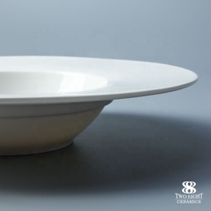Vente chaude Hôtel Porcelaine Volant Soucer <span class=keywords><strong>Assiette</strong></span> Creuse - Product Image 3
