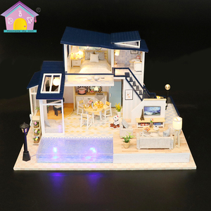 Casa delle Bambole in Miniatura Fai-da-Te con Mobili, Cottage 3D Fatto a Mano, Regalo di San Valentino - Product Image 2