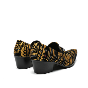 NA164 <span class=keywords><strong>Zapatos</strong></span> Mocasines de <span class=keywords><strong>Hombre</strong></span> con Punta en Pico Estilo Veraniego, Diseño Británico en Negro y Dorado, <span class=keywords><strong>Zapatos</strong></span> Casuales de Cuero PU <span class=keywords><strong>Charol</strong></span> para <span class=keywords><strong>Hombre</strong></span> - Product Image 4