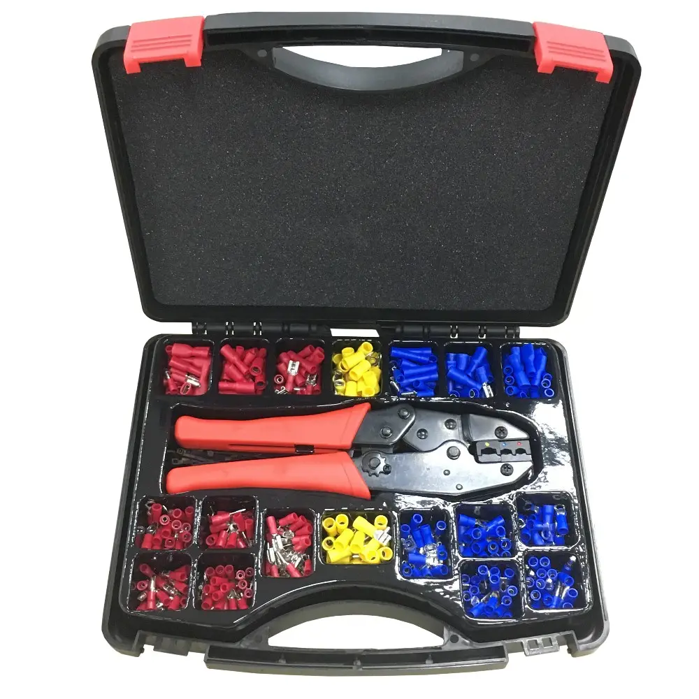 Electronical Connector Kit 552pc Crimper Tool Tape Cable Tie and Crimping Terminal Assortment