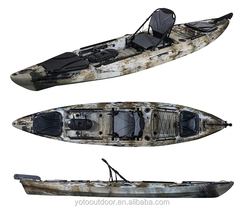 2018 trend Singola Persona Pesca Pescatore Kayak Camouflage Canoa 13ft per Adulti