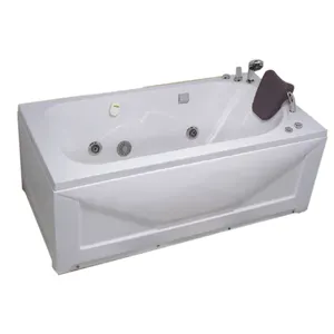 Baignoire Jakuzi autoportante en ABS, Massage à tourbillon, livraison directe d'usine, salle de bain blanche, moderne, 2 personnes, 1 an, 1 an