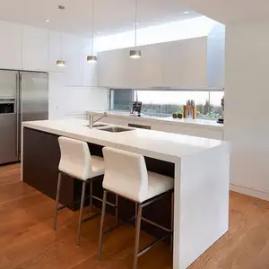 AIS lemari dapur Set lengkap lemari dapur desain Modern gaya Australia lemari dapur melamin putih