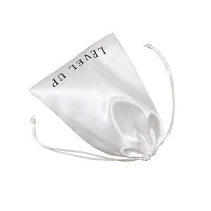 Sac en satin de soie personnalisé, 50 pièces, sac à bijoux avec cordon, sac en cadeau avec Logo imprimé - Product Image 4