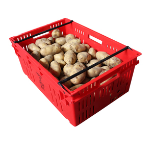 Trang Trại Nông Nghiệp Sử Dụng Giỏ Nhựa Với Kim Loại Xử Lý Siêu Thị Tùy Chỉnh Stack Nest Giỏ Cho Trái Cây Mua Sắm Rau Quả - Product Image 5