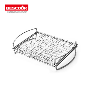 Hoge Kwaliteit Barbecue <span class=keywords><strong>Grill</strong></span> Draad Roestvrij Staal Vouwen BBQ <span class=keywords><strong>Grill</strong></span> Rek Vis Mand - Product Image 2