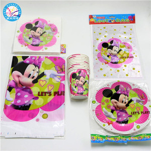 Platos de papel con temática de minnie País de las Maravillas, platos desechables con temática de minnie para niños, suministros para fiesta temática de minnie - Product Image 3