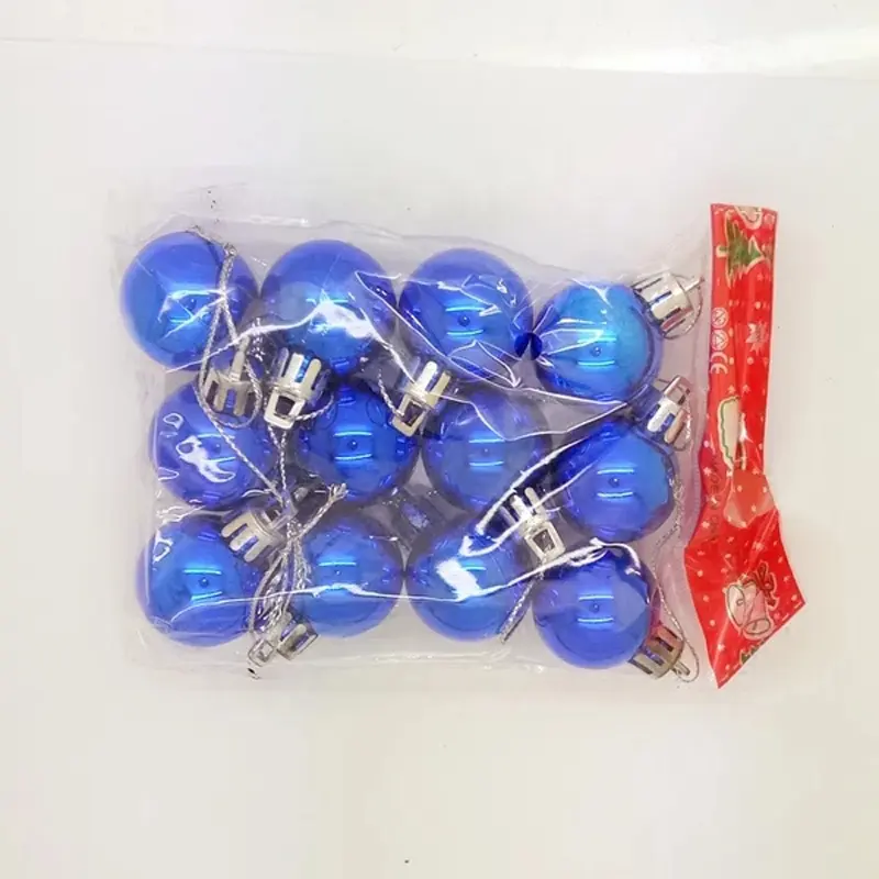 12pcs Colorful 3cm Plastic Christmas Tree Ornaments Christmas Balls for Decoration