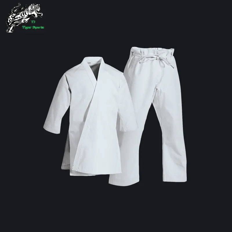 Uniforme de Karate gi para niños y adultos, lona, 100% algodón, OEM, alta calidad