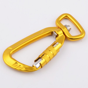 Custom Multi-purpose 4KKN ALuminum Swivel Carabiner Auto Lock Carabiner For Dog Leash