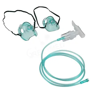 Piezas de máscara de oxígeno de pvc, kit de nebulizador médico desechable, precio barato