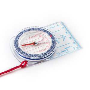Mini brújula portátil con bolsillo para senderismo, regla de escala acrílica de navegación para pantalla de esfera de exploración salvaje con puntero - Product Image 1