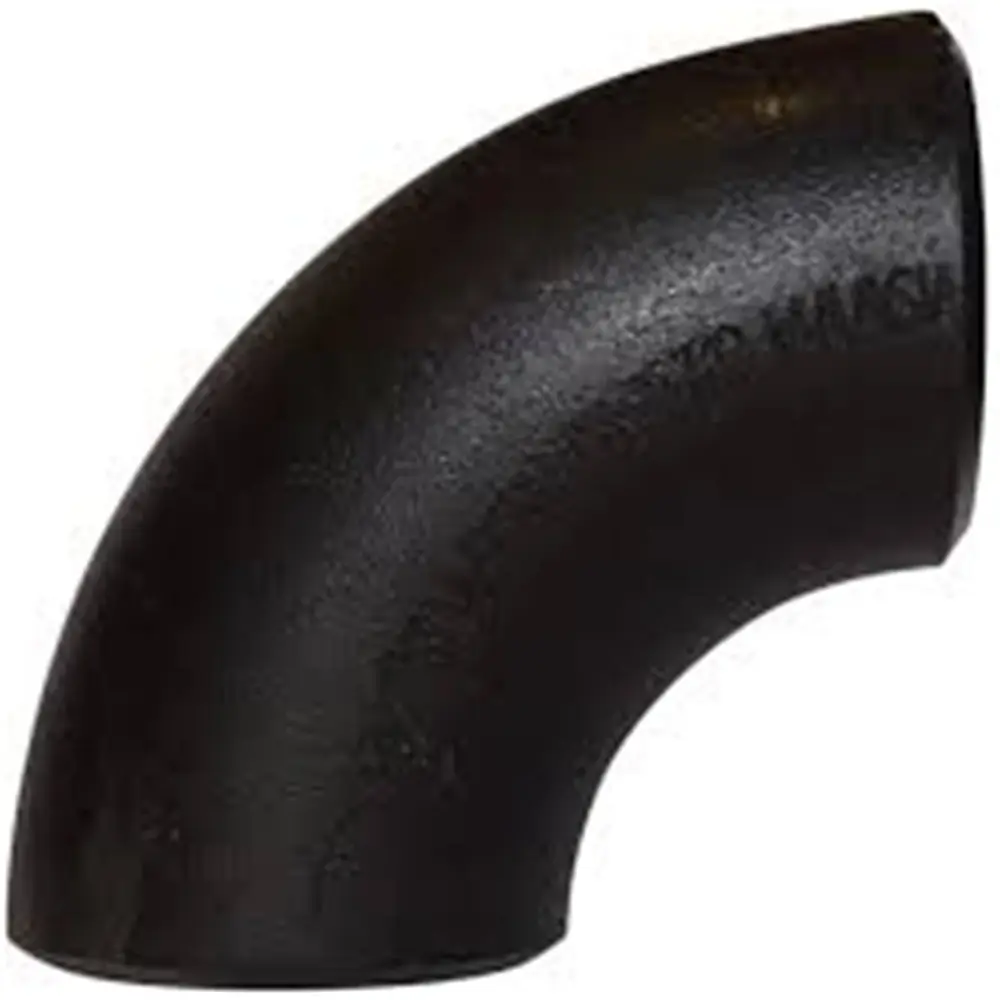 1/2" to 72" ANSI B16.9 A234 WPB 90 LR BW ELBOW Black Painted Butt-Welded Seamless Carbon Steel Pipe Fittings