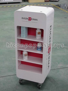 4-Tier Madera Muebles Accesorio del Almacén Médico Farmacia Estantes de <span class=keywords><strong>la</strong></span> Exhibición, Medicina Estante De Exhibición de piso - Product Image 1