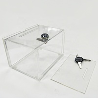 Maßgefertigte Transparente Abschließbare Acryl-Spendenbox Wahlurne Meinungsbox Acrylbox PMMA Spendenbox Mit Schloss