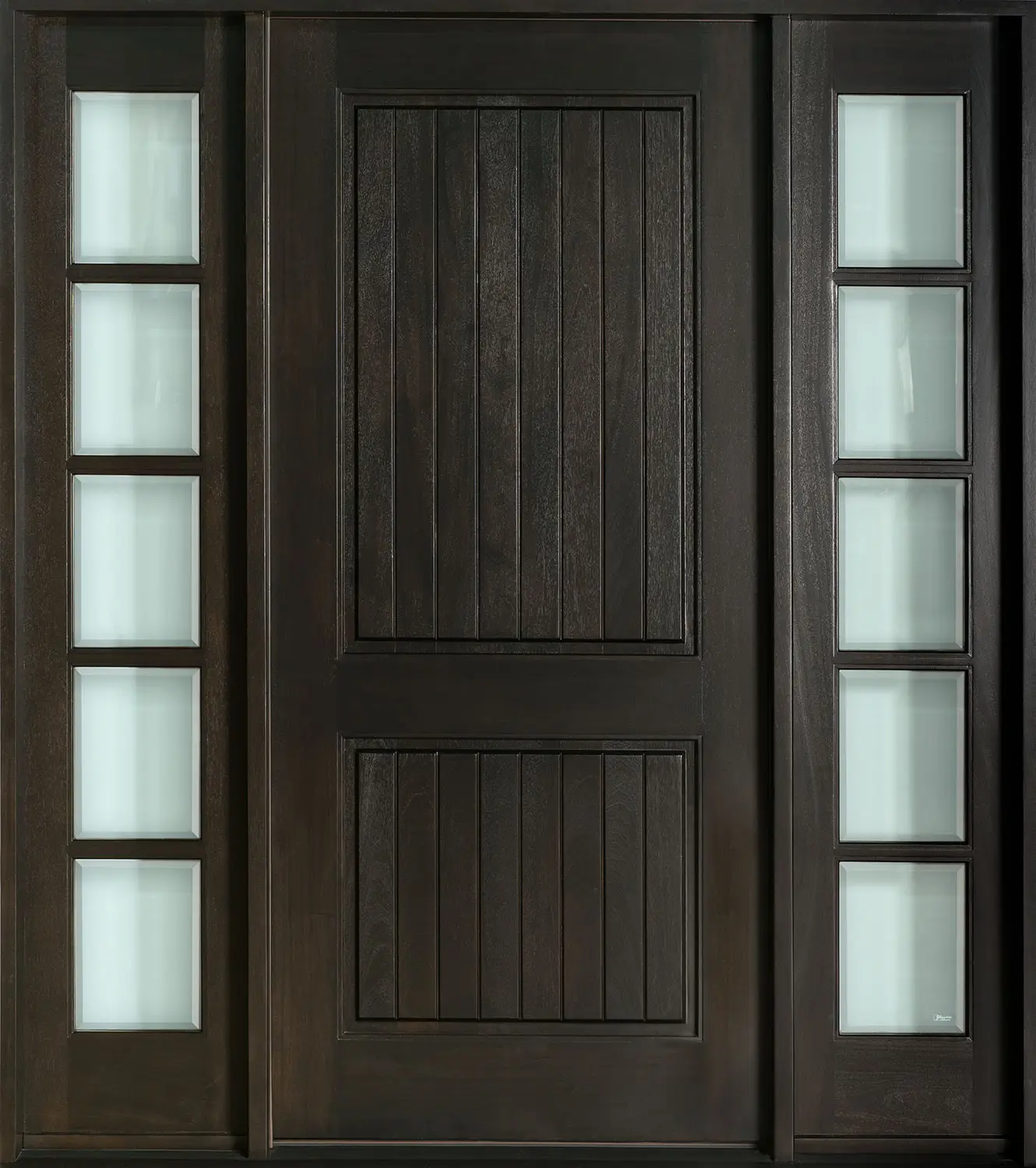 Prettywood Hot Sale New Design Villa Front Solid Wood Modern Entrance Door