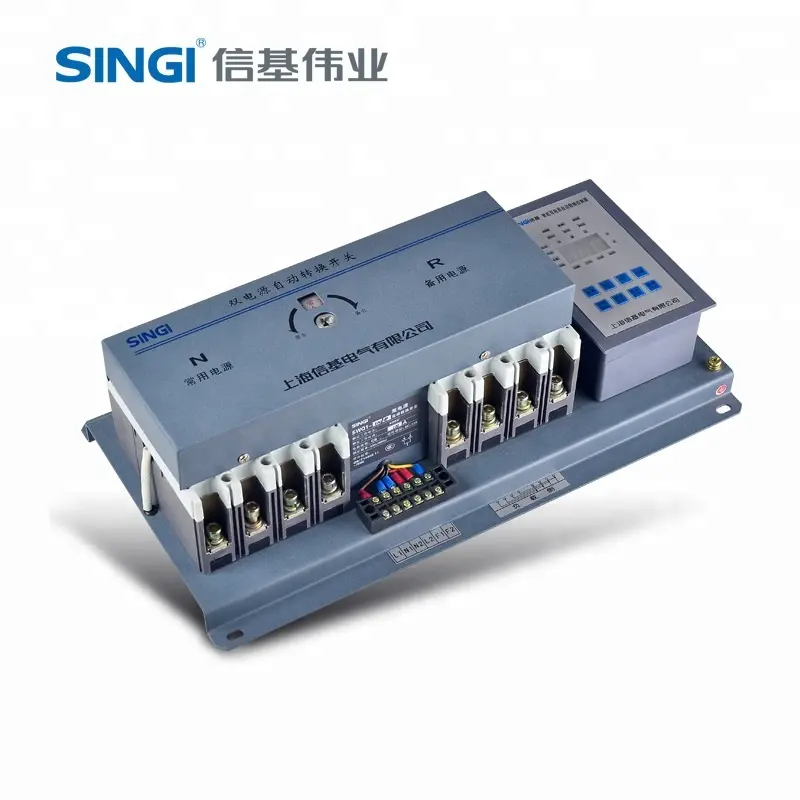 Singi Dual-Power Automatische Omschakeling Ats Mcb Zhejiang Grey SWQ1-100 Type Serie 400V 3/4 Ats 400a 800a 2500-5000 380(400)V