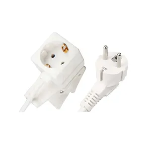 CE GS Approval EU Euro 3 Pin AC Power Extension Cord Electric Wire Cable Outlet Ironing Board With Electrical Socket