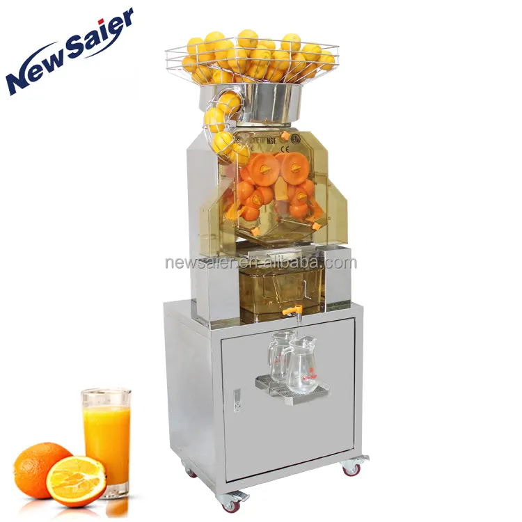 Exprimidor de naranjas automático, máquina exprimidora de zumo de acero inoxidable, comercial, 370w