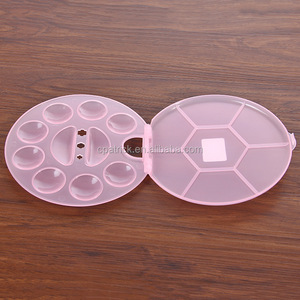Fournisseur d'art <span class=keywords><strong>Palette</strong></span> plastique tricolore ronde en forme de <span class=keywords><strong>fleur</strong></span> avec couvercle - Product Image 5