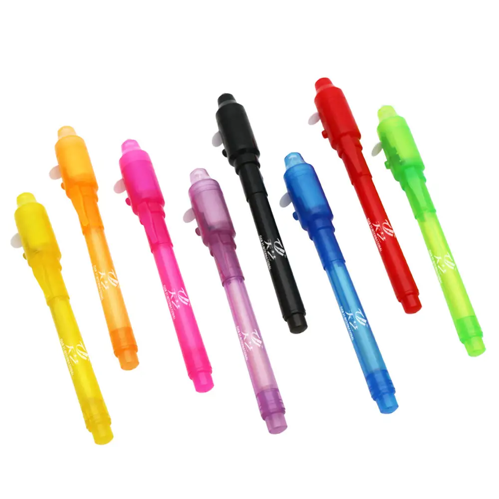 2019 Promotionele magic multipurpose onzichtbare inkt pen met uv licht