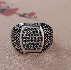 <span class=keywords><strong>Anelli</strong></span> da uomo <span class=keywords><strong>turchi</strong></span> unici antichi personalizzati anello in argento sterling 925 con pietre preziose per uomo - Product Image 6