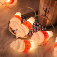 Lumières de Noël décoratives Enfants Chambre Décoration de Cône De Crème Glacée Forme Pendentif Lumières