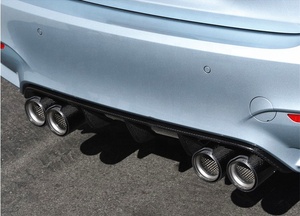 4 pièces/ensemble <span class=keywords><strong>M2</strong></span> M3 M4 M5 Embout d'échappement Embout de silencieux Acier inoxydable Fibre de carbone Style MP pour BMW - Product Image 5