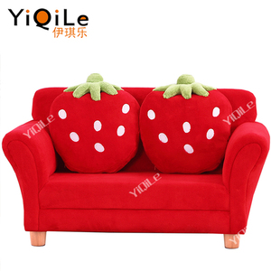 Fraise style enfants canapé canapé en cuir moderne de haute qualité belle rose enfants canapé chaise - Product Image 3