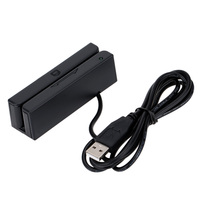 عالية الجودة RS232 واجهة USB 1,2 ، 3 المسار آلة POS نظام الائتمان ميني المغناطيسي الذكية قارئ بطاقات